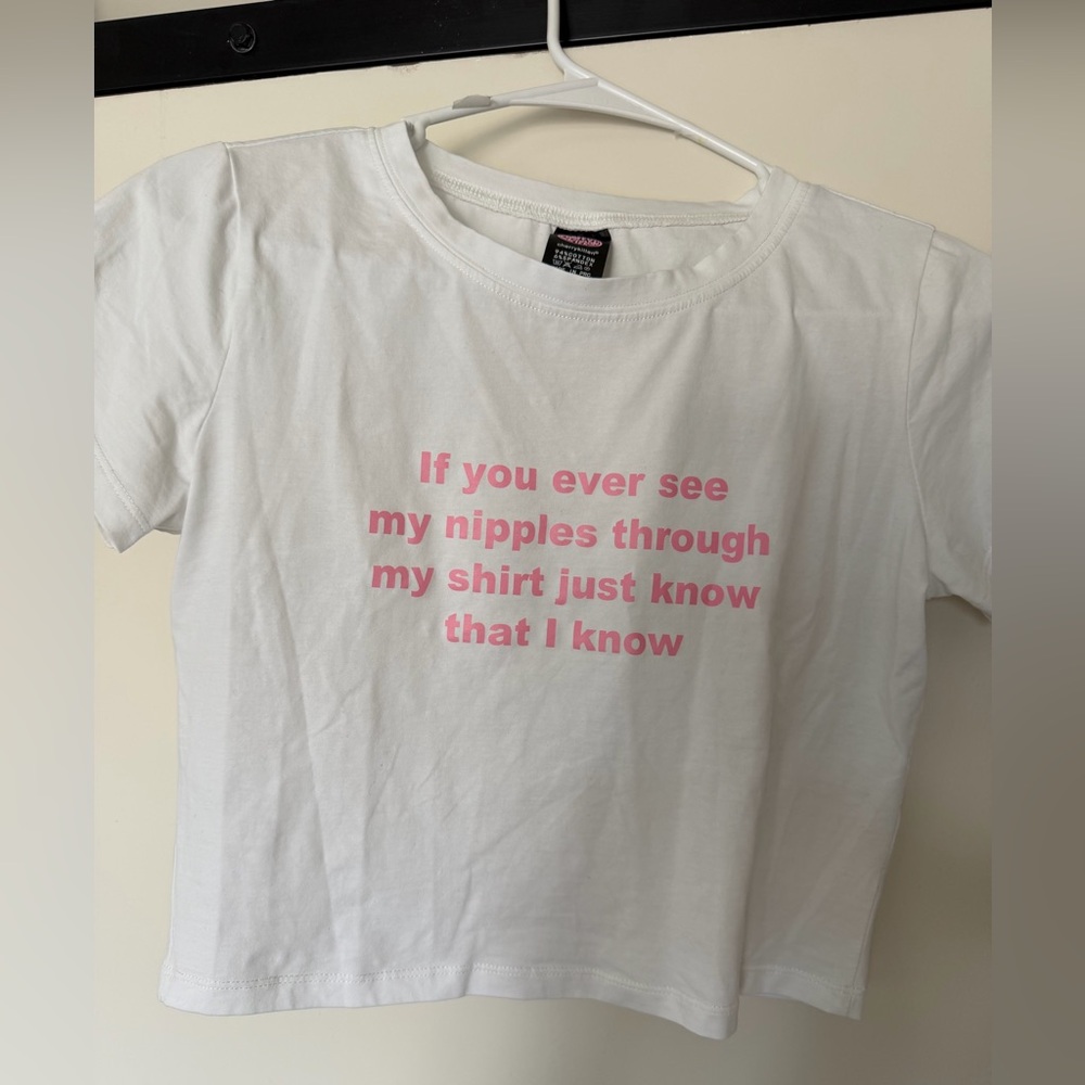 Cherry Kitten White and Pink Graphic Baby Tee